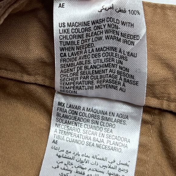 On 34th Wide Leg Pants Size 12 High Rise Carmel Brown Front Square Pocket - Picture 8 of 9